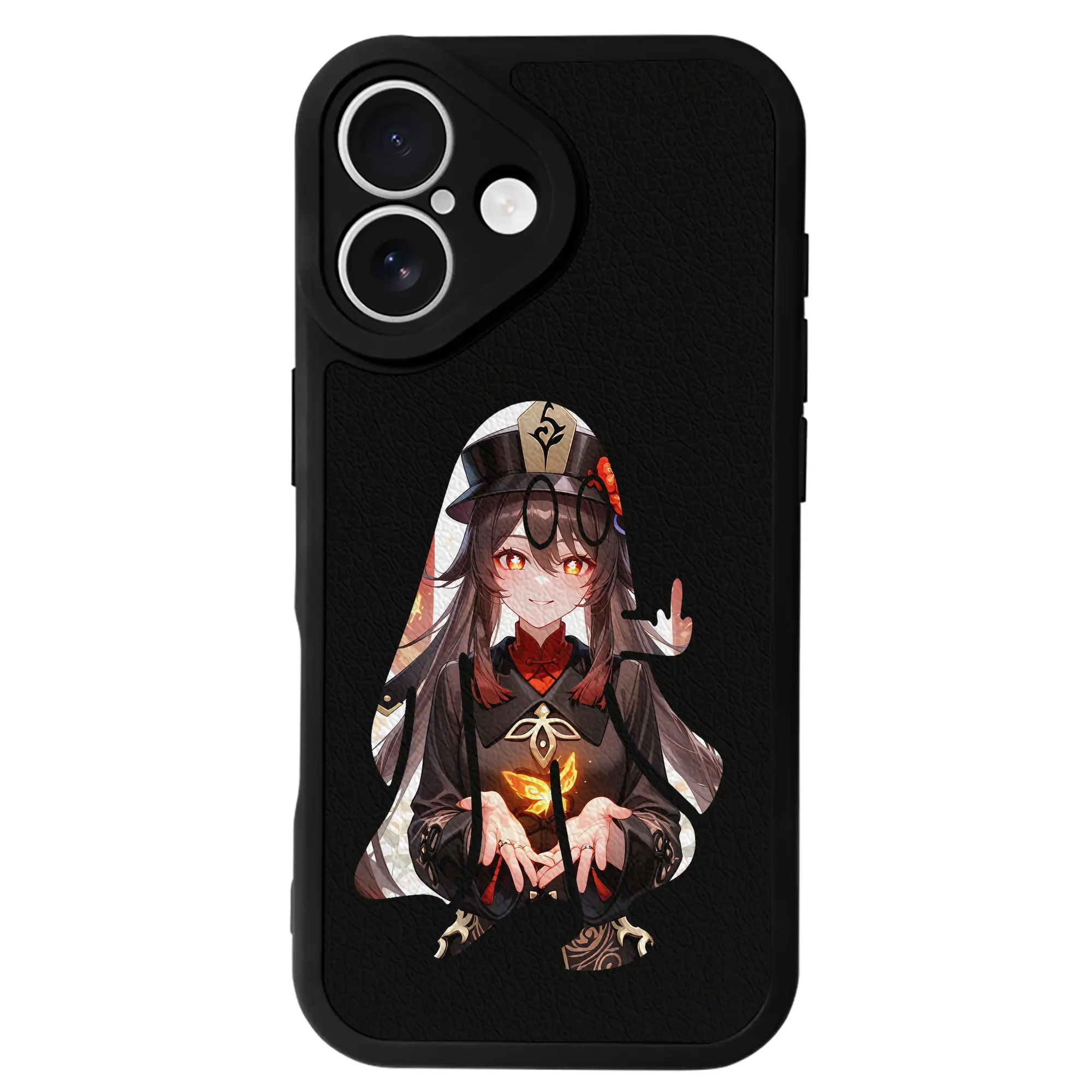 原 神 グッズ フータオ - IPhone 16シリーズ対応 ・ シリコンスマホケース ・ レザー調 ・ 高精度フィット ・ 耐衝撃 ・ ワイヤレス充電対応 ・ 精密カット